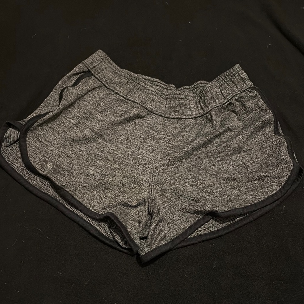 Under Armour Gray and Black Athletic Shorts with Elastic Waistband